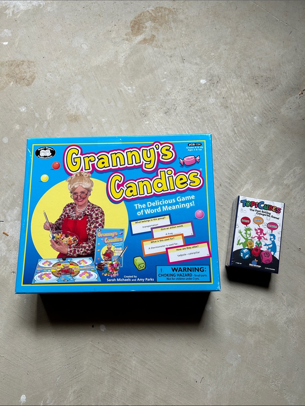 Vocabulary games - Granny’s Candies and Topicubes